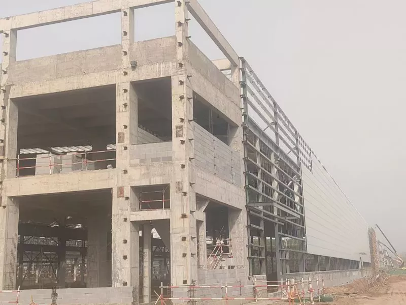 પોલાદ માળખું વેરહાઉસ બાંધકામ